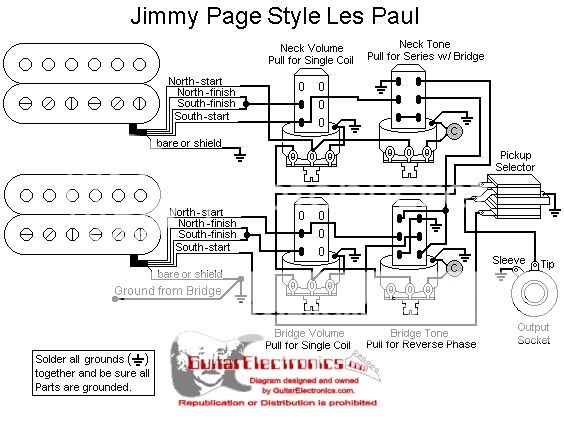 Jimmy Page Guitar Wiring Diagram / Jimmy Page Wiring Harness Kit